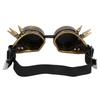 Vintage Spiked Steampunk Goggles Cosplay Glasses Double Layer Windproof (bronze)