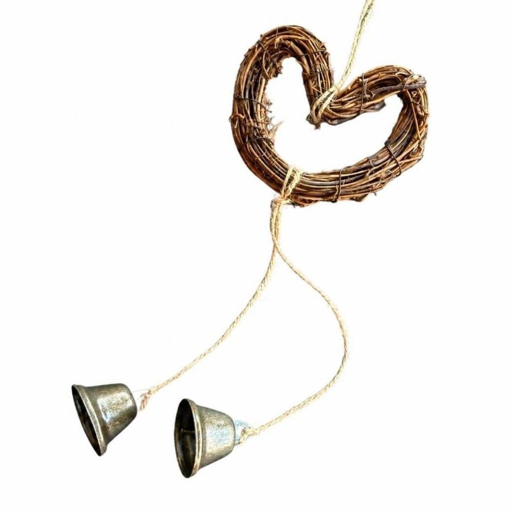 Weaving Christmas Bell Hanging Decoration Star Heart Wind Chime Pendant  Christmas Ornament