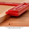 Woodpeckers Precision Woodworking Made In the Feature Pack Metric Shoulder Laser Engraved Scale Square, 300mm, Aluminum, USA, Square, Self-Standing,