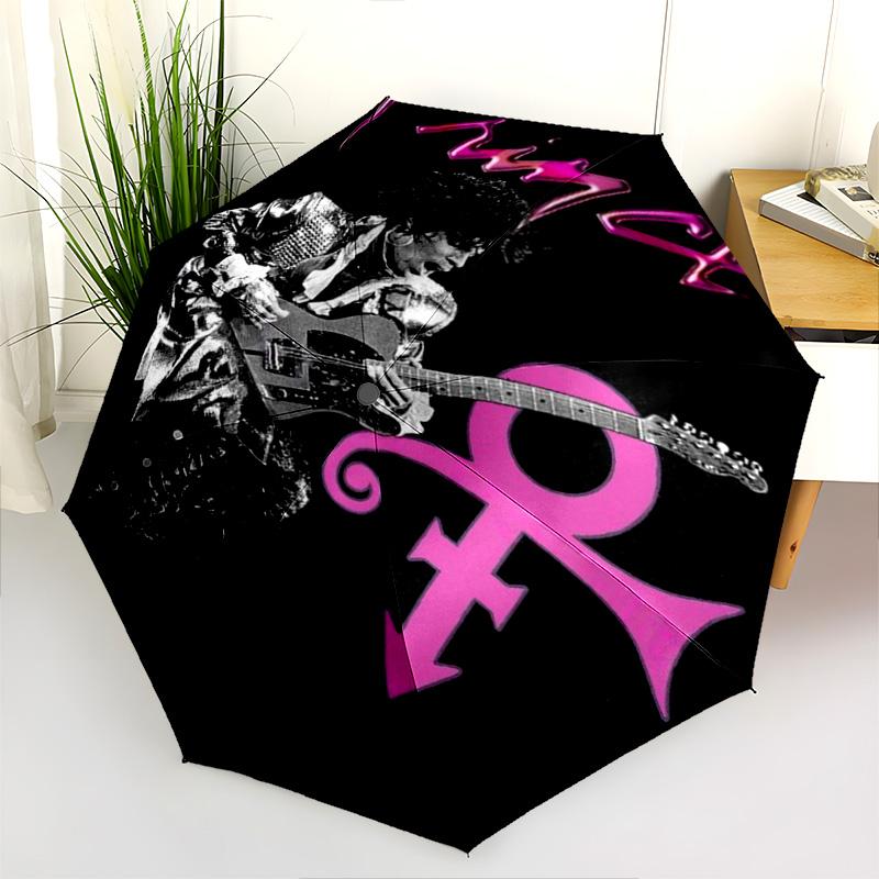 Purple Rain Folding Umbrella Durable Umbrella Umbrella Three Folds Printing