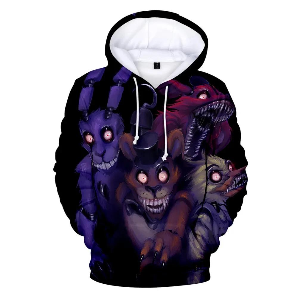 

Весна-осінь, чоловіки, дитячі толстовки з капюшоном, 3D-принт, п’ять ночей, світшоти для хлопчиків, модний вуличний одяг, повсякденні пуловери з капюшоном, верхній одяг M