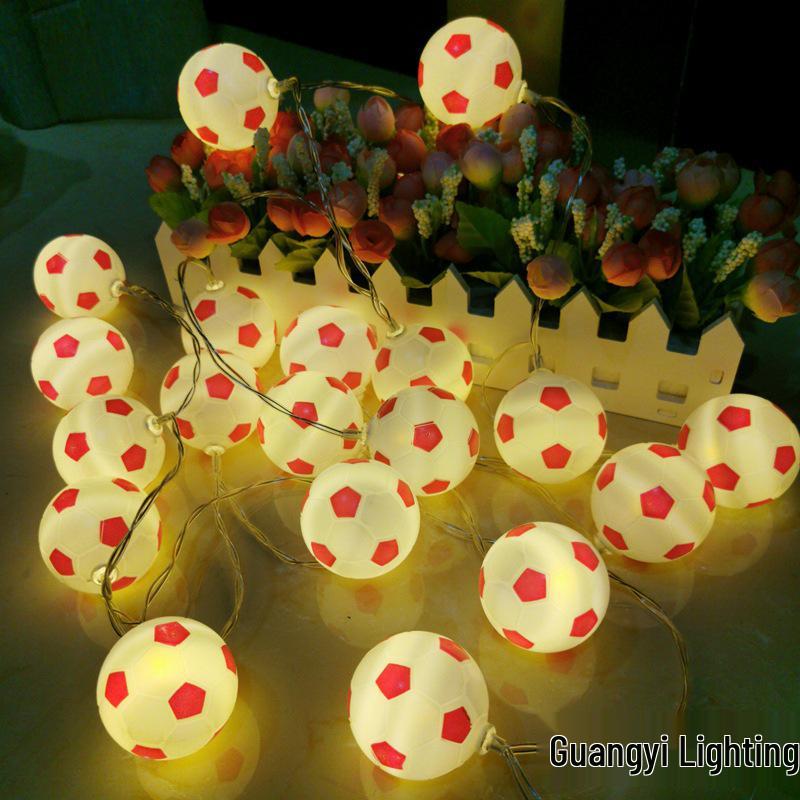 World Cup Football Theme LED String Lights - Indoor Party & Festival Decor - Baby's Breath Colorful Design