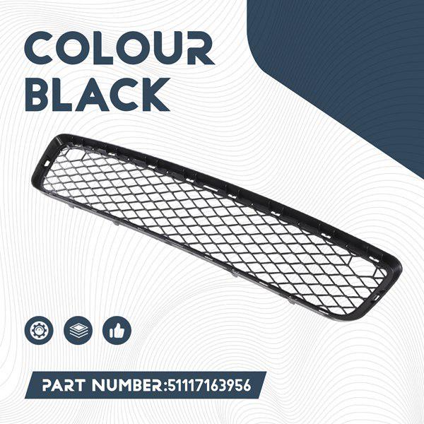 Black Plastic Front Bumper Vent Grille Center Frame for Cars