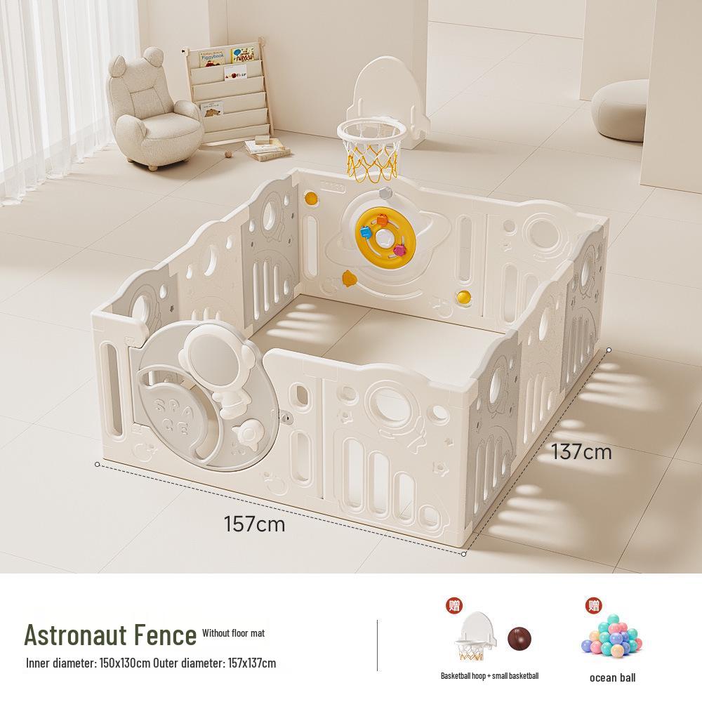 Baby Playpen and Crawling Mat: Indoor Infant Safety Fence for Living Room Floor.