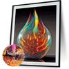 5D DIY Diamond Rhinestone Drawing Full Round Drill Sculpture Kit Diamond Drawing Resin Canvas Decoration for Living Room Bedroom