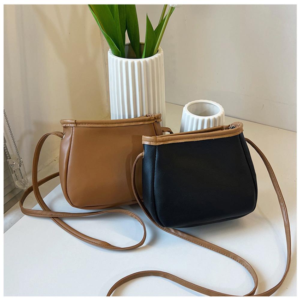 Miękka torba na ramię z PU, damska, torebka pod pachami, torebka w jednolitym kolorze, modna, dziewczęca, mała torba na ramię
