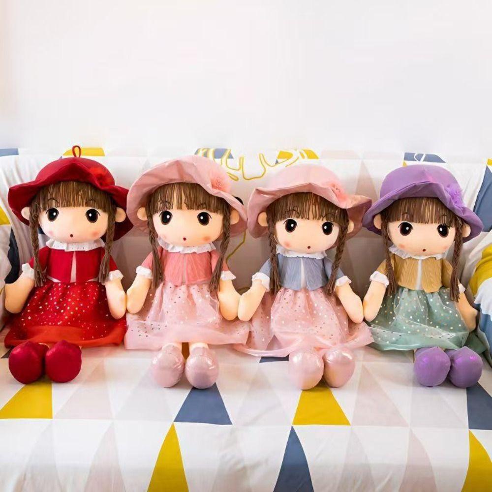 Soft Gril Plush Toy Cute Design Girl Stuffed Toys Stuffed Animal Dolls Sweetheart Doll  Children