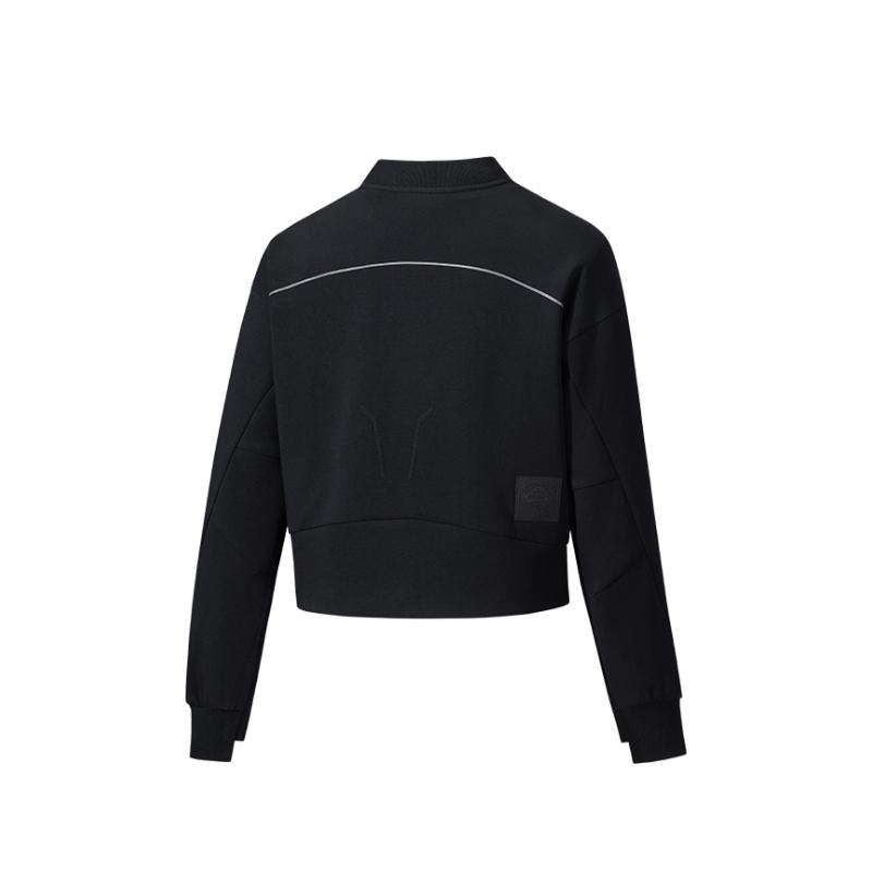 Anta Comfortable Simple Fashion Versatile Loose Stand Collar Pullover Sweatshirt Women Sweatshirt 162530715-3