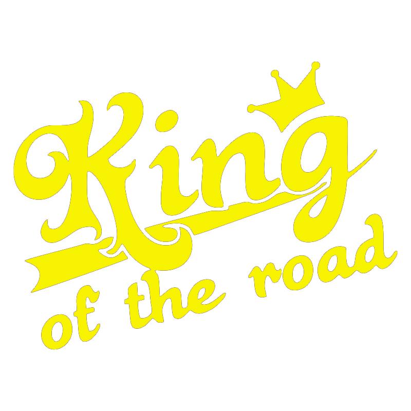 King of The Road Lustiger Autoaufkleber Vinyl-Abziehbild Wasserdicht für Auto LKW Stoßstange Heckscheibe Automobil Außen Dekor