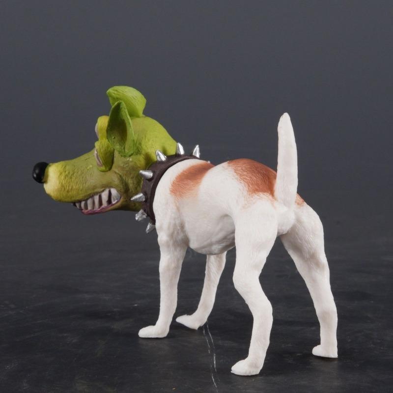 7cm Funny Green Mask Jack Russell Figure – Cartoon Dog PVC Statue, Adult Collectible Model Gift for Dog Lovers