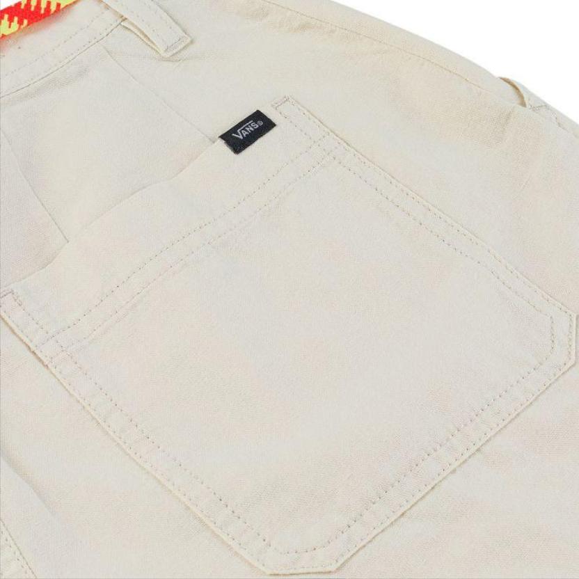Vans Woven Shorts Comfortable Breathable Lightweight Fitted Casual Shorts Women shorts Beige VN0A5LNDFS8