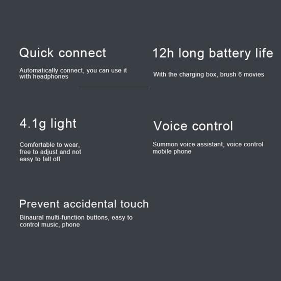 E6S True Wireless Stereo Mini Portable Bluetooth-compatible 5.1 Wireless Rechargeable In-ear Sport Earphone