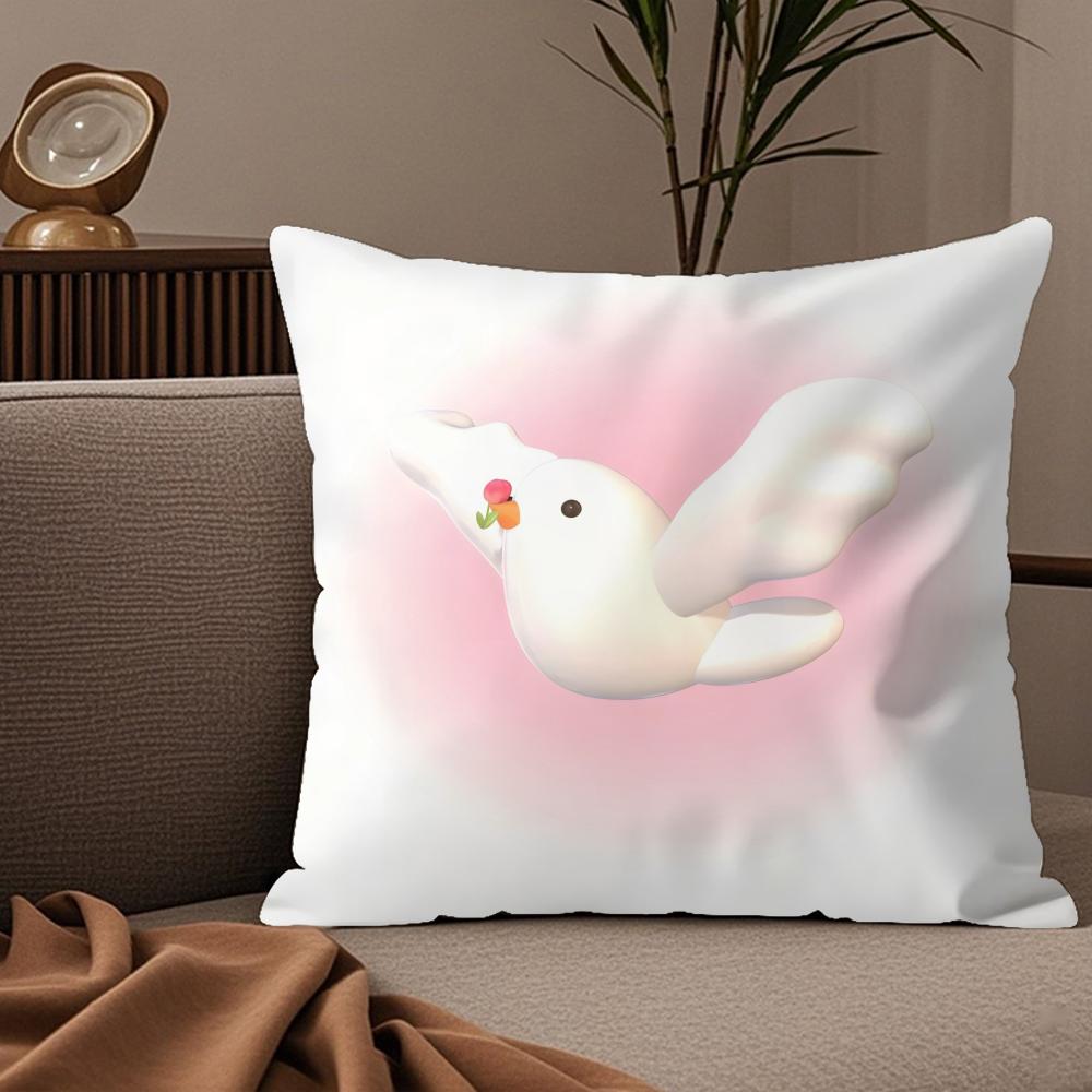 Symbol Of Peace And Hope Pillow Case Silky Elegant Comfort Sofa Bed Invisible Zipper