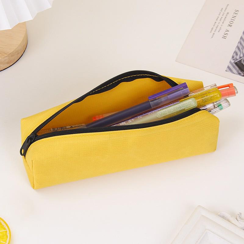 Solid Color Oxford Large Pencil Case - Customizable Student Stationery Bag with Logo Printing