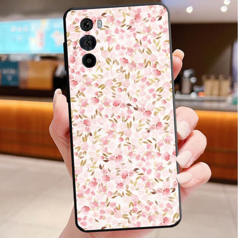 

Phone Case For Motorola Edge 60 50 40 Pro 60 50 40 30 Ultra Neo Fusion Moto G Stylus G Pink Flower Moto edge 60