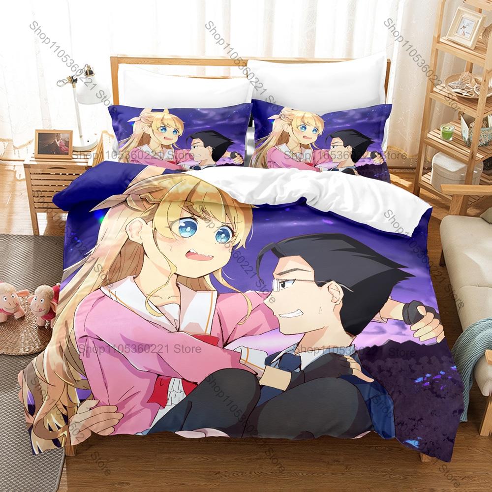 Cool Fantasy Bishoujo Magic Elf Warrior Anime Girls HD Print Bedding Set Duvet Cover + 2 Pillowcases Polyester Teen Otaku Room D