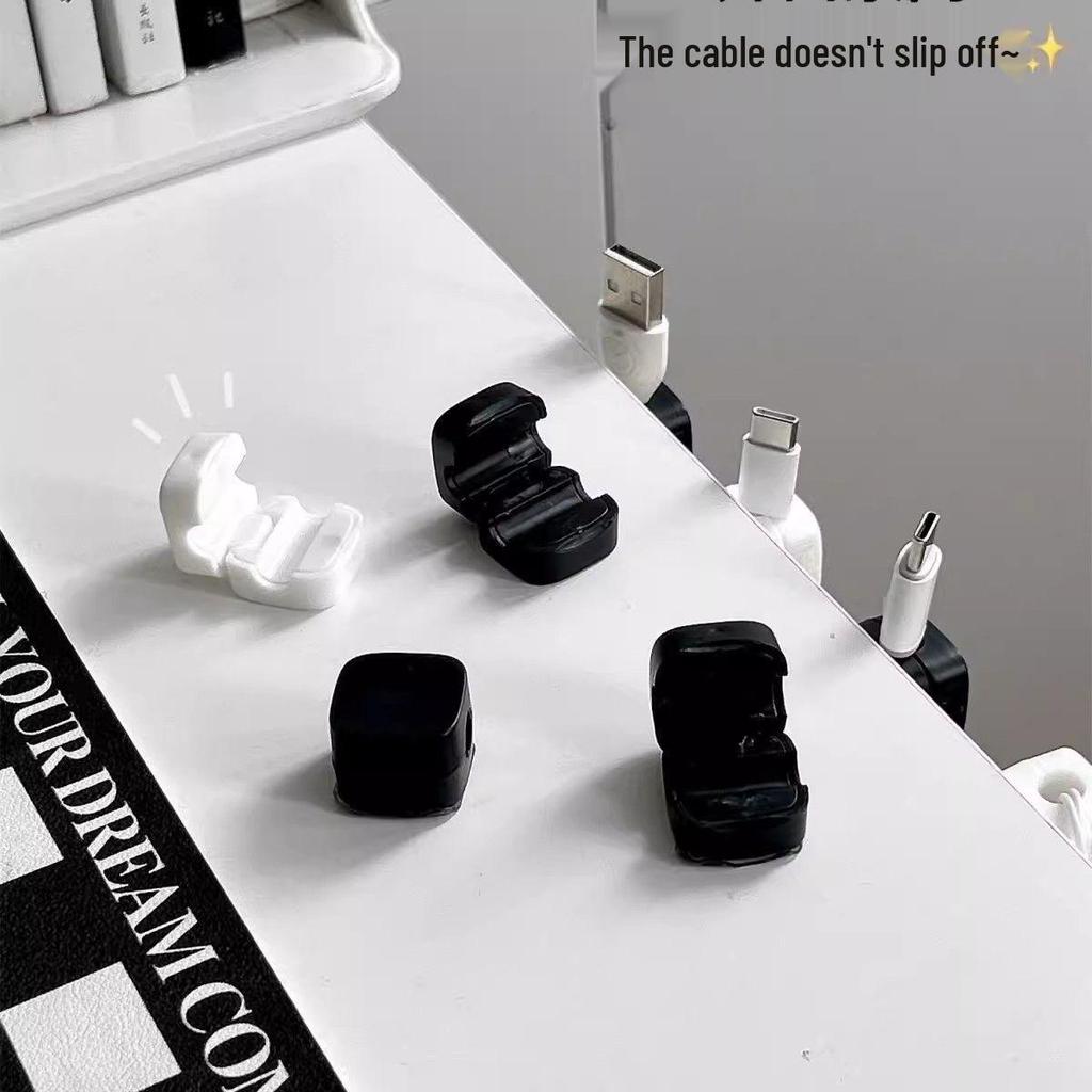 Magnetic Cable Organizer: Desktop & Car Data Cable Storage, Mobile Phone Charging Clip & Plug Holder