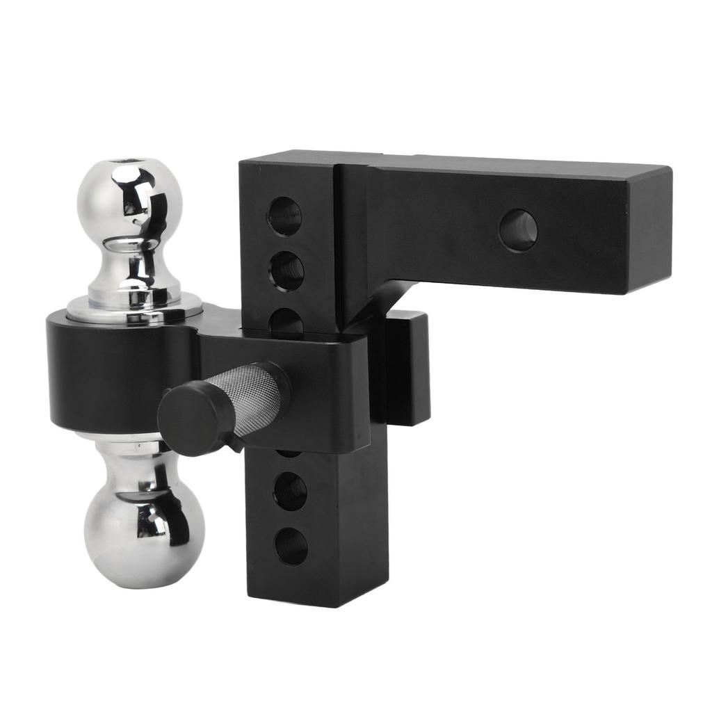 Adjustable Trailer Hitch 6in Drop Rise 12500LBS Capacity Stainless Steel for 2in Heavy Truck GTW Traction Hook Receiver