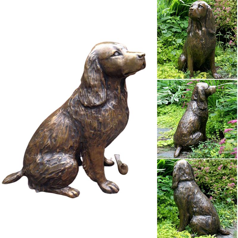 

Garden Decoration Springer Spaniel Statue Garden Decor Resin Animal Dog Sculpture Yard Lawn Outdoor Decorative Ornament