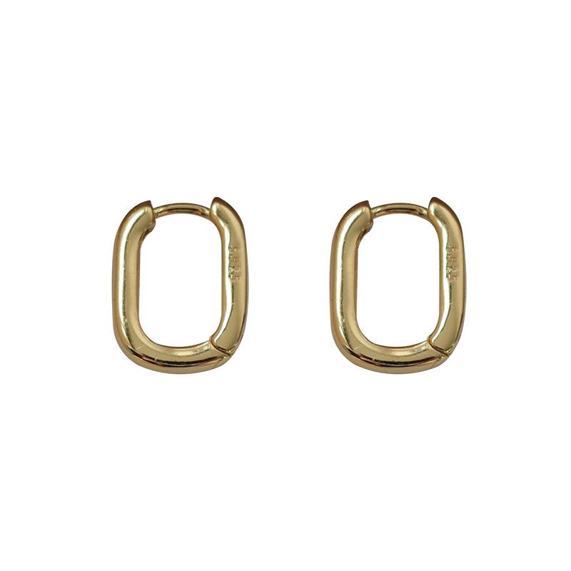 925 Sterling Silver U-shaped Geometry Stud Earrings For Woman Vintage Earrings Party Jewelry Accessories Jewellery