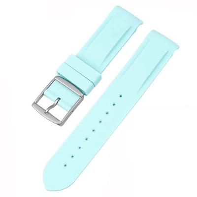 Swatch x Omega Özel Tokalı Kauçuk Kordon (Göl mavisi)