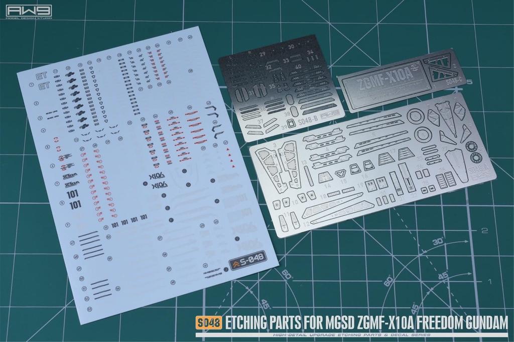 MGSD Freedom Gundam Custom Detail Up Kit, High-Quality Stainless Steel Parts with Water-Transfer Decals [Parallel Import]