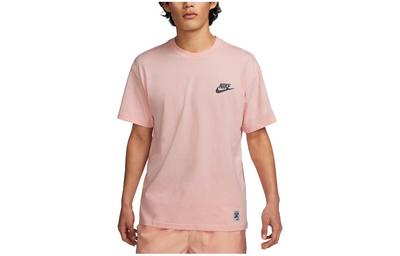 T Shirts Men's Pink Crew Neck Moderate Straight Fit FB9806-686