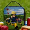 Fireman Sam Lunch Bag  Aesthetic Lunch Box For Unisex Travel Portable Insulated Cooler Bag Oxford Graphic Thermal Tote Handbags