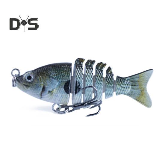 

5CM/2.5G многосочлененная рыболовная приманка с крючками, медленно тонущий, 6-секционный, свимбейт, бионическая жесткая искусственная приманка, аксессуары для пресноводной и соленой рыбалки 7