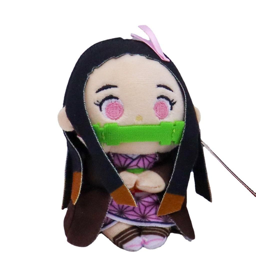 Entzückende 4-Zoll Demon Slayer Tanjiro Zenitsu Nezuko Plüschpuppe mit weicher PP-Baumwolle
