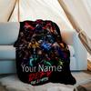 Custom Name Valorant Theme Printed Blanket - Perfect for Couch, Bed, Travel & Outdoor Use | Machine Washable, Cozy & Durable.