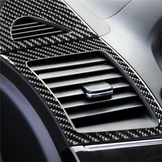 Carbon Fiber Interior Side Air Vent Outlet Cover Trim For Mitsubishi Lancer