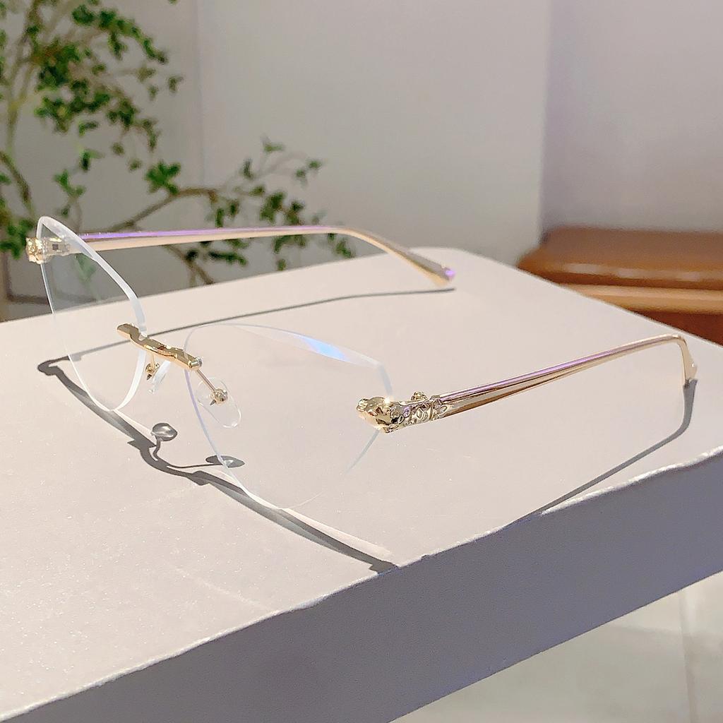 Retro Metal Rimless Triangle Sunglasses Women Luxury Brand Beach Gradient Sun Glasses Ladies Fashion Decor Pink Shades