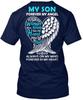 Son Forever My Angel In Memory Mind Heart Wings - T-Shirt Made In USA S-5XL