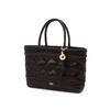 Daks Dark Brown Leather Mesh Tote Bag Dcba6e301w3