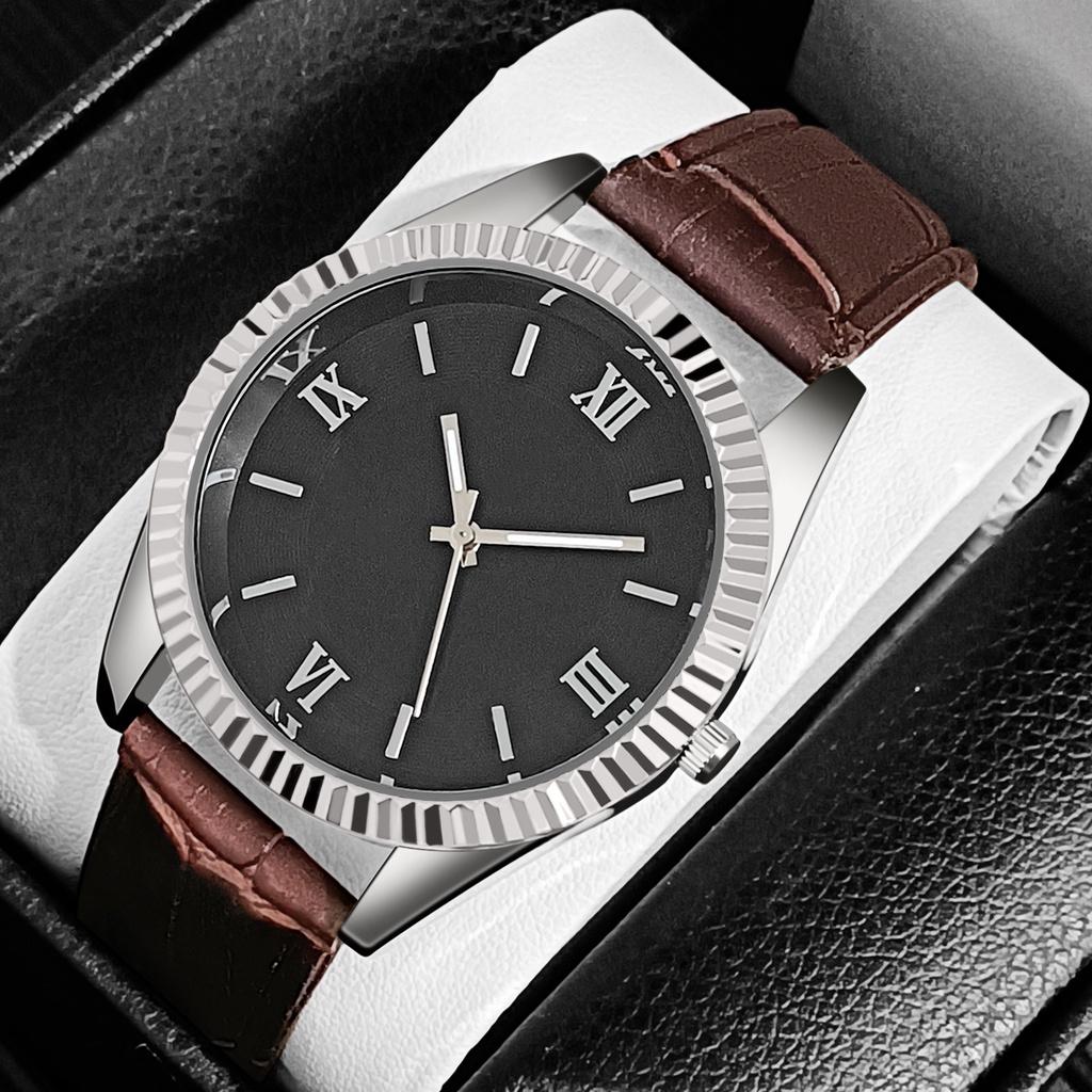 Men's Fashion Business Watch With Quartz Movement Casual Style 8mm Thickness