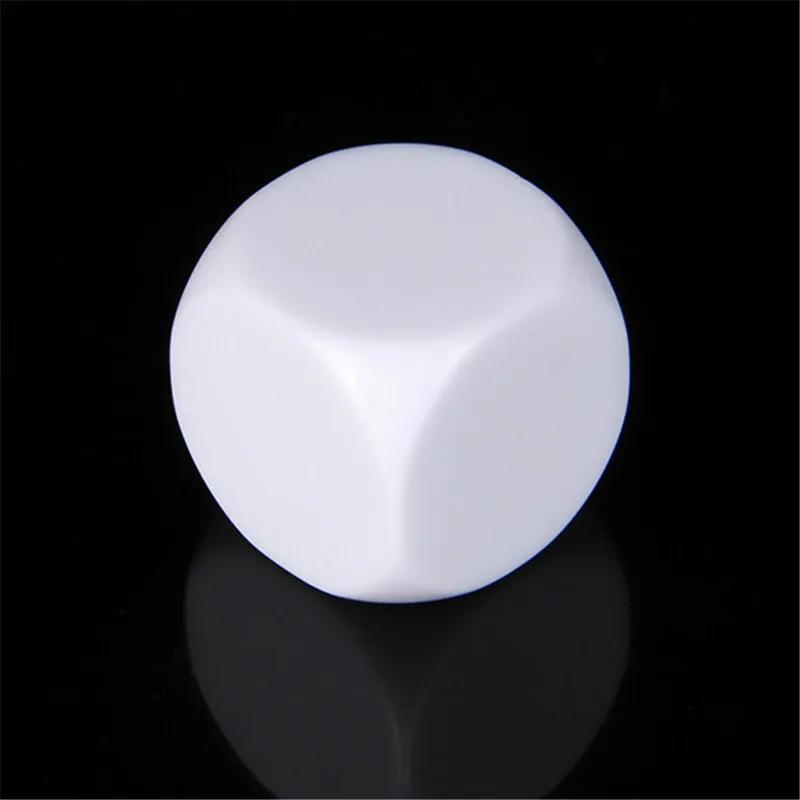 10 stuks 10 mm 12 mm 14 mm 16 mm 18 mm 20 mm 25 mm 30 mm Blanco D6 Acryl Witte Dobbelstenen Met Ronde Hoek Voor Doe-het-zelf Schrijven Schilderen Graffiti