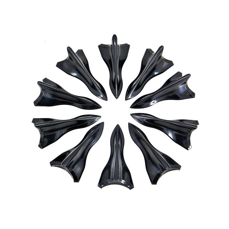 Universal Black Carbon Fiber Shark Fin Roof Spoiler Wind Deflector