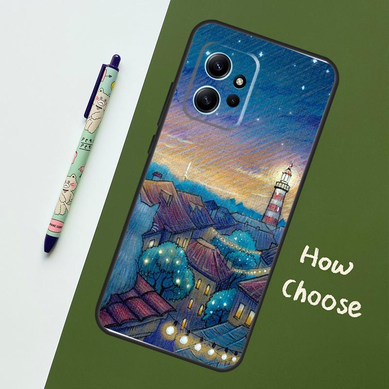 Lighthouse Case For Xiaomi Redmi Note 14 10 11 12 13 15 Pro Plus Cover For Redmi 15 15C 14C 12C 10C 13C