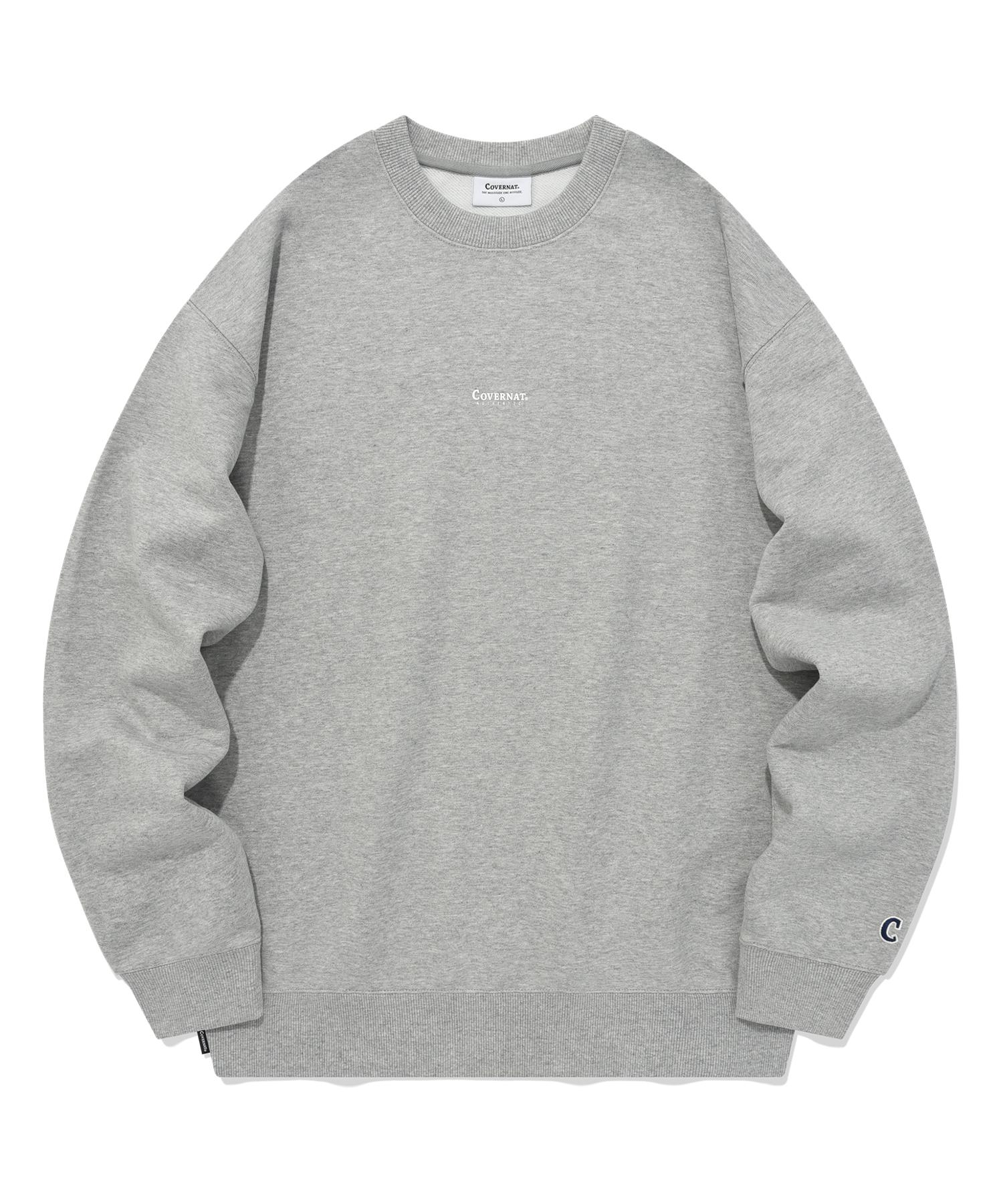 Свитшот Covernat Small Authentic Logo, меланжево-серый Melange Gray/S