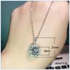 Luxury Female Crystal White Zircon Stone Pendant Necklace Vintage Silver Color Wedding  For Women