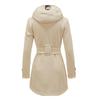 Fashion Woolen Coat Women Warm Fleece Jacket with Belts Double Breasted Solid Casual Jacket Winter Vintage Slim Ladies Coat