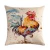 Painted Art Pillowcase Animal Print Linen Pillowcase Chair Sofa Home Decoration Cushion Cover