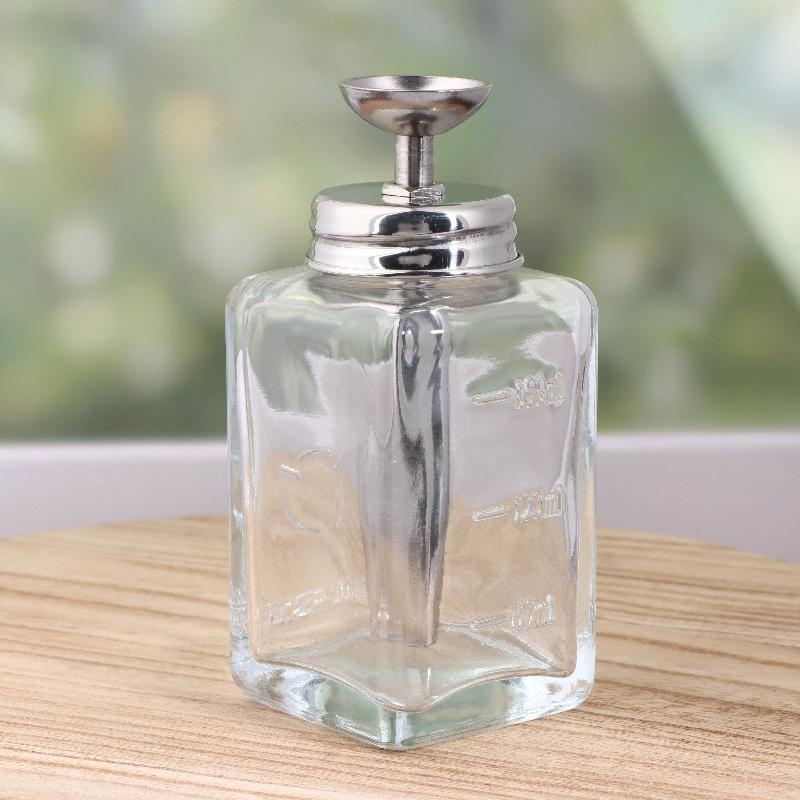 Nail Glass Bottle Press Funnel Press Type Bottle Nail Remover Water Empty Bottle Cleaning Liquid Crystal Hydraulic 180Ml