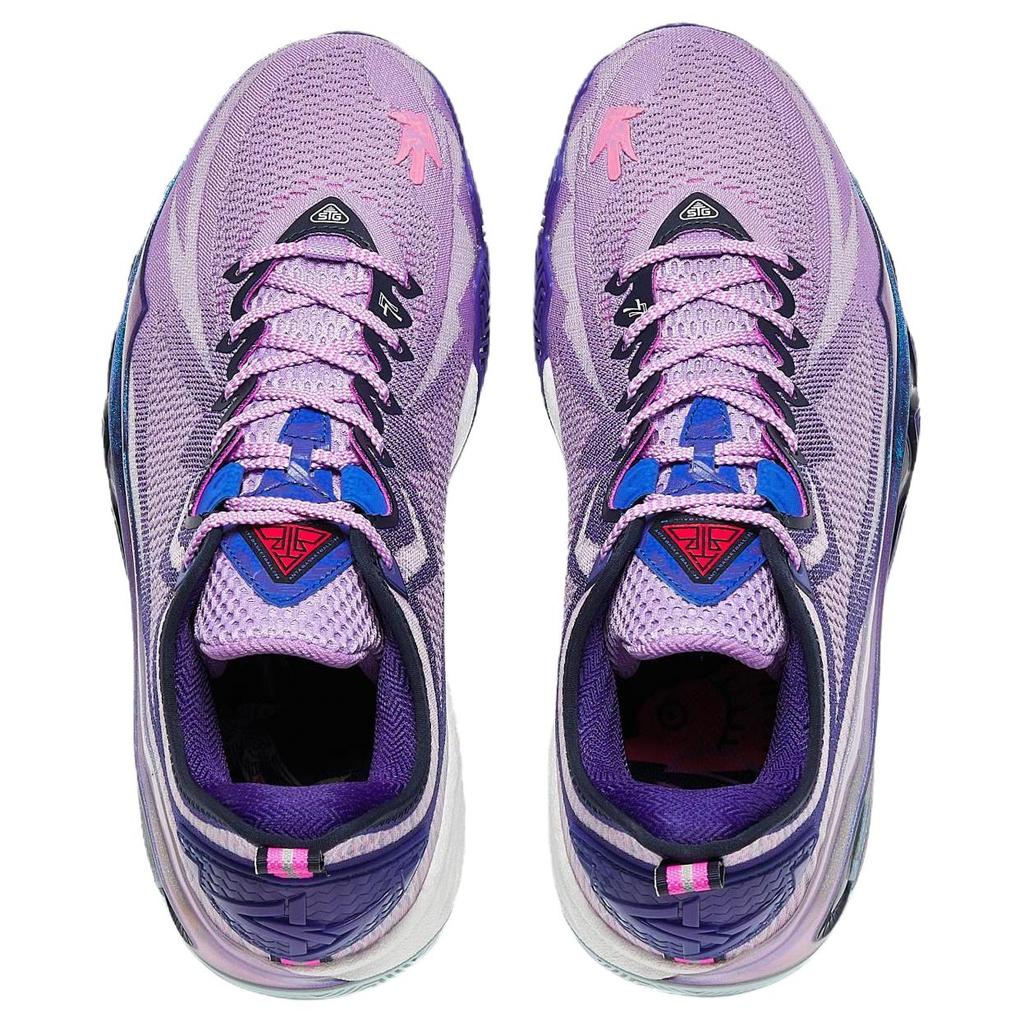 Anta Swagger 2 Cushioning Abrasion Resistant Rebound Low top Basketball Shoes Men's Purple Blue 912531106S-1