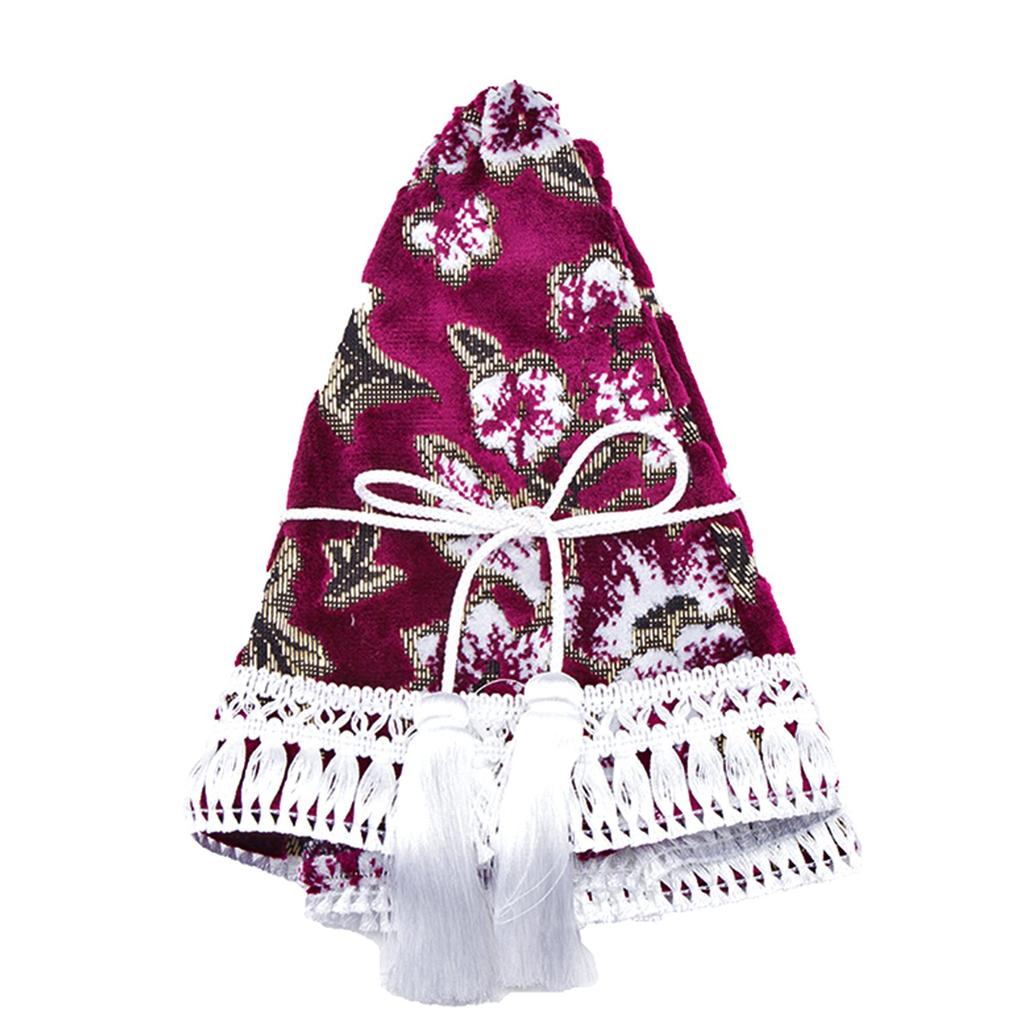 Miyabi Shift Boot Kinkazan Wine Purple with White Cover, "Madonna" Fringe, MBC-MA-WP