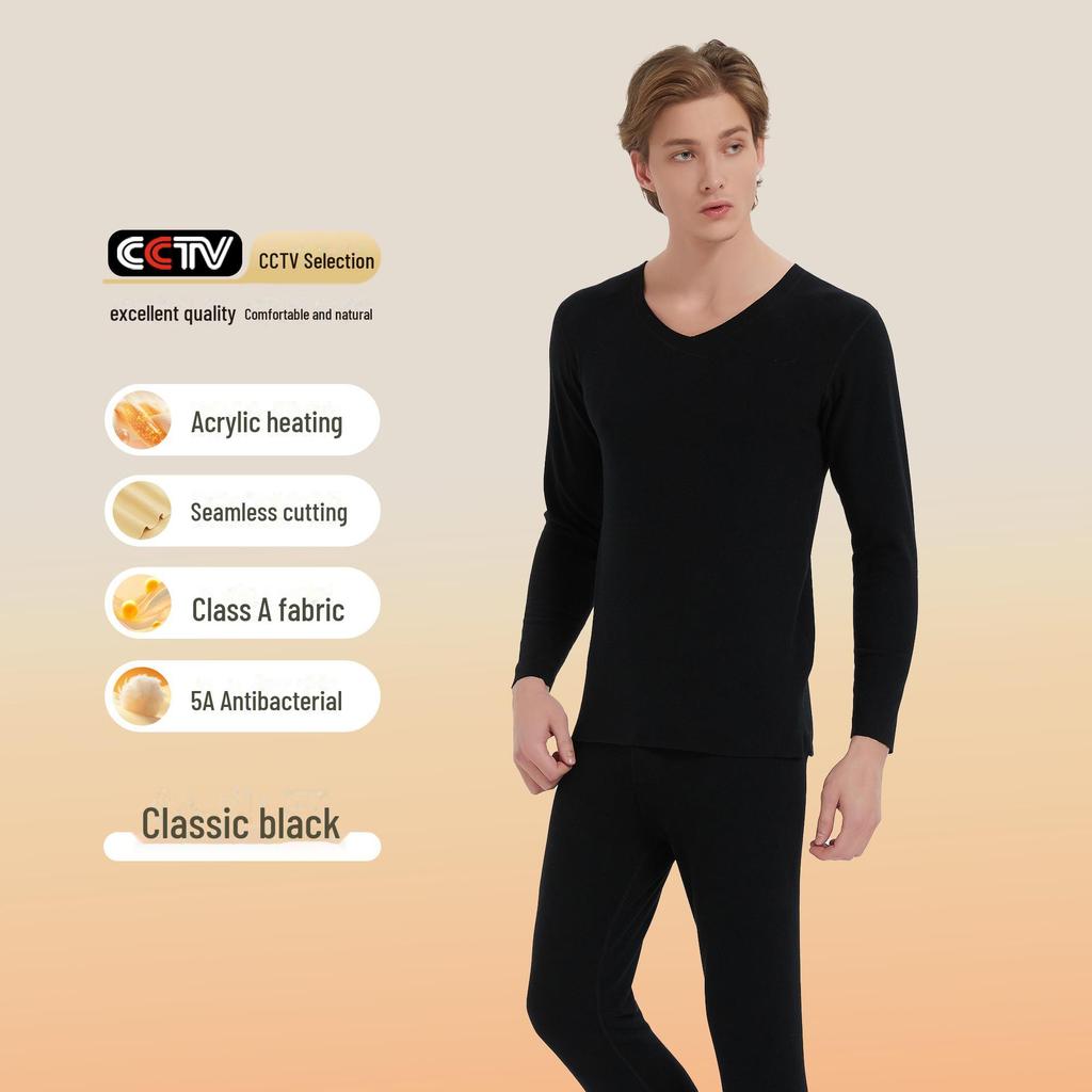 German Velvet Women's Thermal Underwear: Plus Velvet, Thickened, Antibacterial, Skin-Beautifying Suit for Autumn