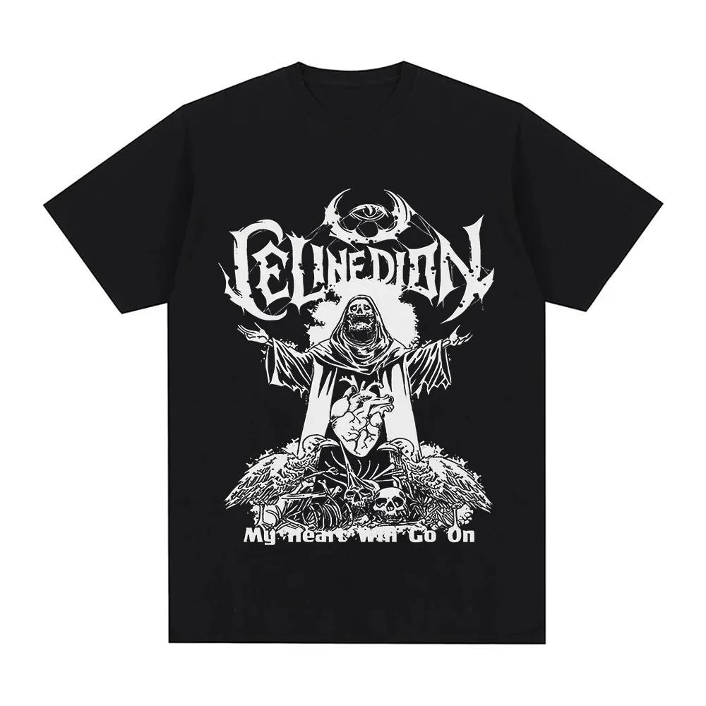 Singer Céline Dion Cotton T-shirt Graphic Print Tees Streetwear Fashion Women Men Casual High Quality O-Neck Tops Summer 4XL