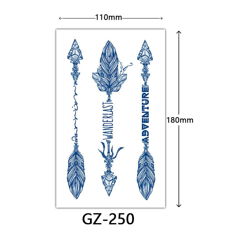 Herbal Semi-Permanent Tattoo Sticker, Semi-Permanent Tattoo Sticker, Anti-Rub, Anti-Sweat Tattoo