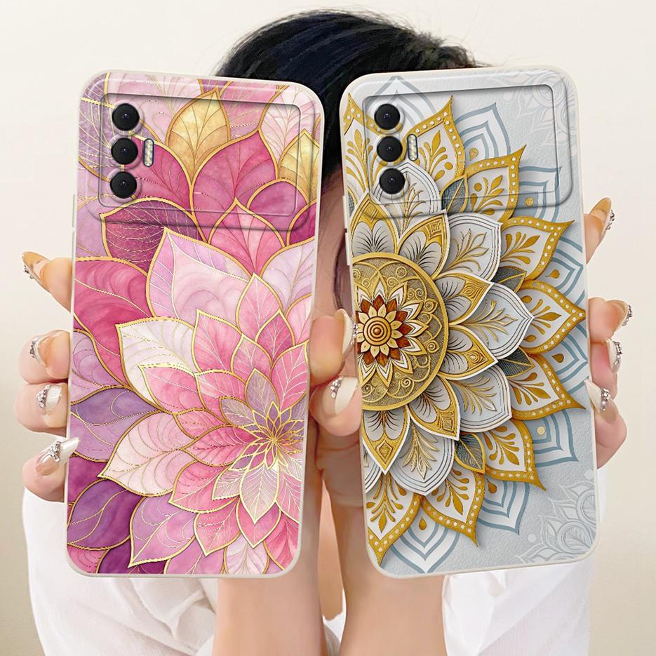 For Tecno Spark 8 Pro Case Spark 8T KG6p Luxury Flower Candy Painted Cover Soft Silicone Case For Tecno Spark 8P Spark8 Pro Bags